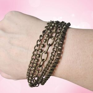 Vintage Bronze Bracelet Multi Chain Bracelet